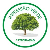 Selo Verde da Arte Criação — papel certificado FSC e tinta à base de óleo vegetal